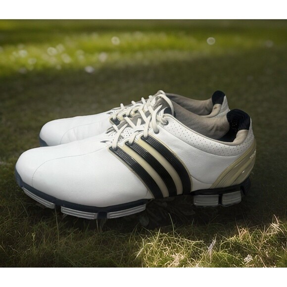 Adidas MEN TOUR 360 3.0 Golf Shoes White Black Stripes 738198 Fit Foam Sz 15 main image 12